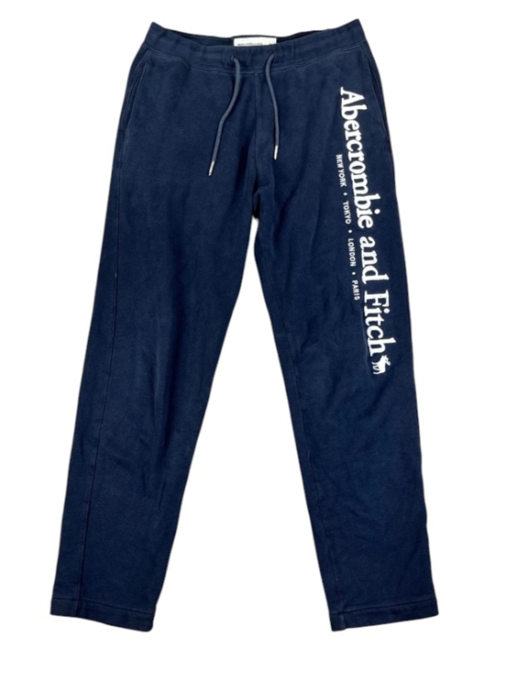 Abercrombie & Fitch Vintage Men's Navy Logo Jogger Pants soft fleece medium